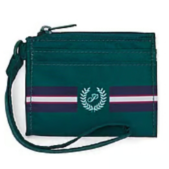 Victorias Secret PINK ID card holder key chain with zipper green - Picture 1 of 3